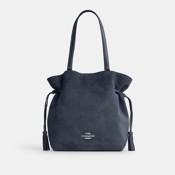 Coach Handbags - Coach Andy Tote in the "Denim" blue suede material